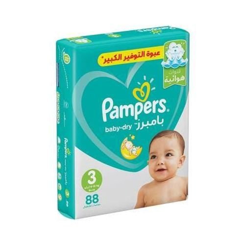 Pampers Baby-Dry Diapers Size 3 Medium Mega Pack 88 diapers