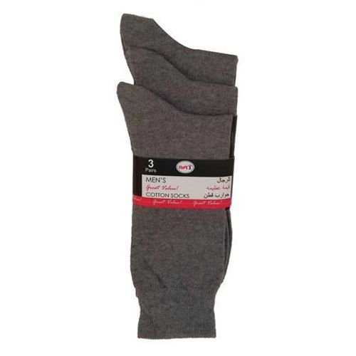 First 1 men's great value cotton socks 39-42 - grey x 3