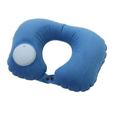 Inflatable travel pillow pink or blue 1 piece