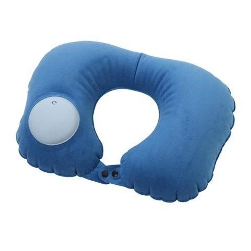 Inflatable travel pillow pink or blue 1 piece