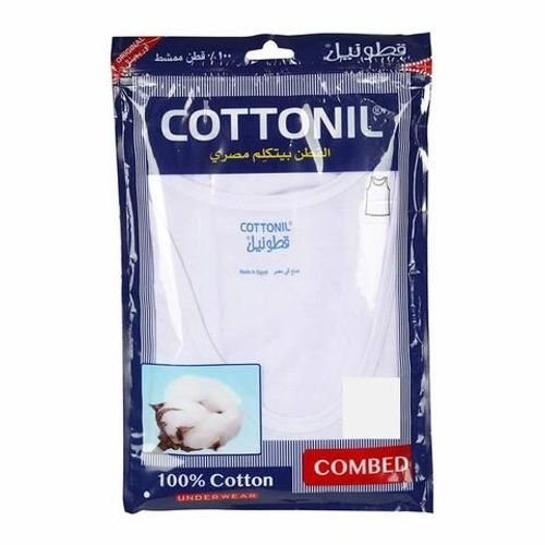Cottonil white undershirt vest combed small