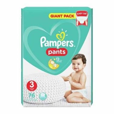 Pampers pants size 3 giant pack 6-11 Kg × 76 diapers