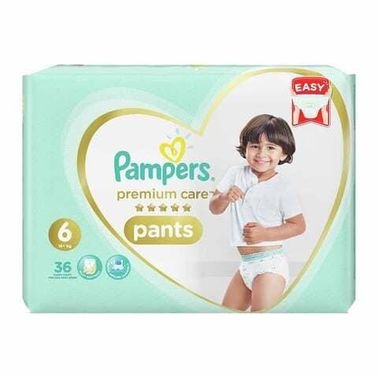 Pampers premium care pants 6 size 16+ Kg jumbo pack 36 pants