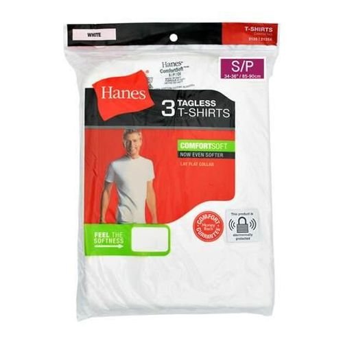 Hanes men t-shirt small size white × 3 pieces