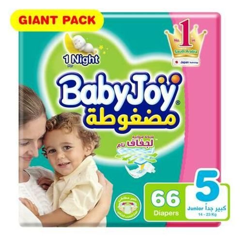 Babyjoy giant pack size 5 junior x 66 diapers