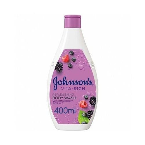 Johnson's vita-rich replenishing body wash with raspberry extract 400 ml