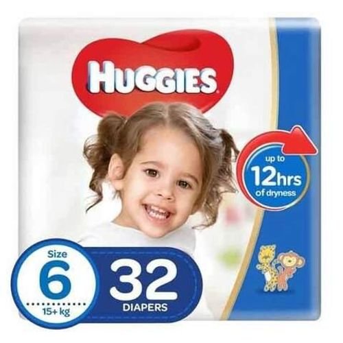 Huggies Diapers No.6 Size 15+ Kg 32 Diapers