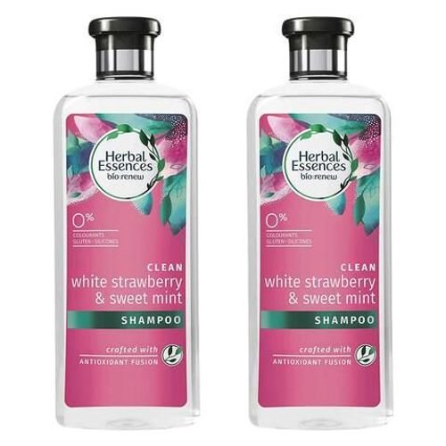 Herbal Essences Bio:Renew Clean White Strawberry   Sweet Mint Shampoo 400mlx2