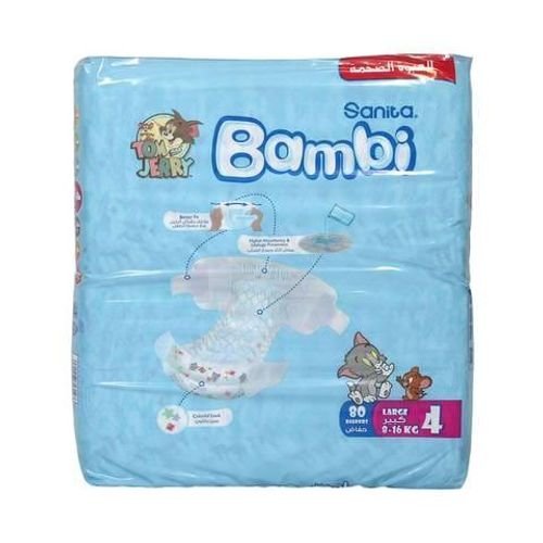 Bambi Diapers Size 4, 80pcs