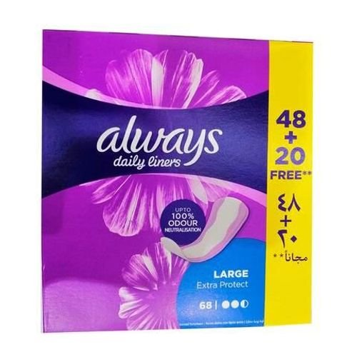 Always Panty Liners  Extra Protect Large 68's