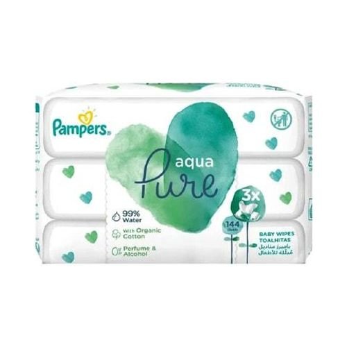Pampers Aqua Pure Tissues White 48pieces x3