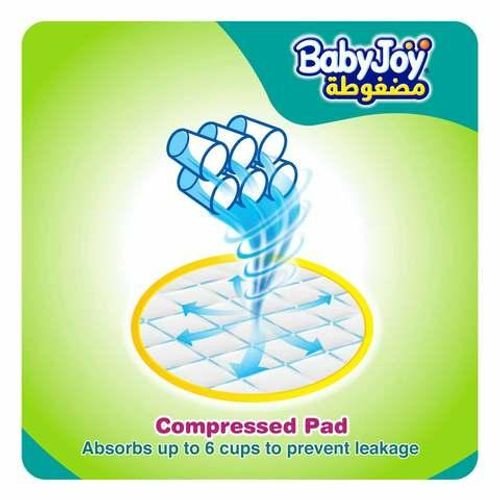 Babyjoy Compressed Diamond Pad Diaper Size 5 Junior 14-23kg Giant Pack 66 count