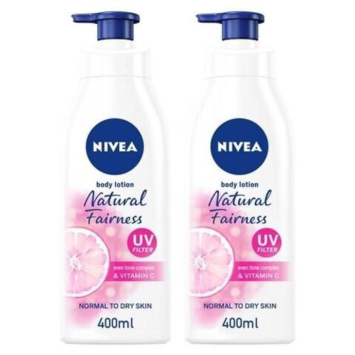 NIVEA Body Lotion Even Tone  Natural Fairness Complex & Vitamin C  All Skin Types  400ml  Pack of 2