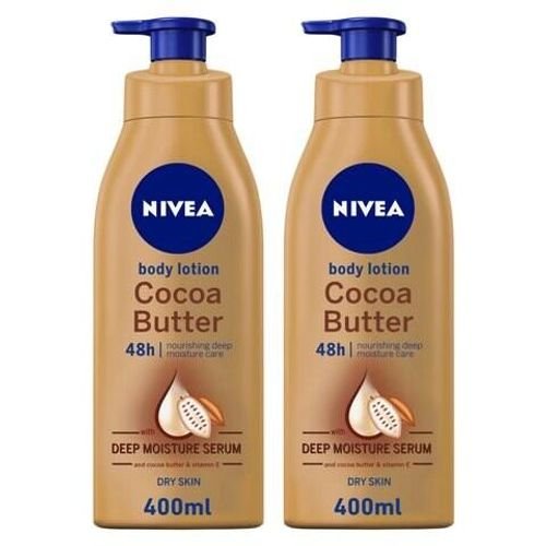NIVEA Body Lotion Dry Skin  Cocoa Butter Vitamin E  400ml  Pack of 2