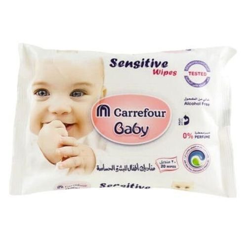Carrefour Sensitive Baby Wipe 60 Pieces