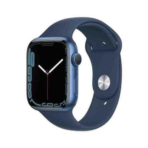Apple Watch Series 7 GPS, 41mm Blue Aluminium Case with Abyss Blue Sport Band - Regular