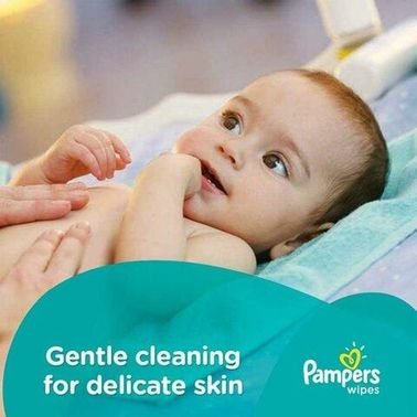 Pampers baby wipes soft & strong for gentle cleaning 192 wipes x  3