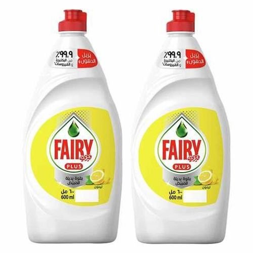 Fairy Plus Lemon Dishwashing liquid  2x600ml
