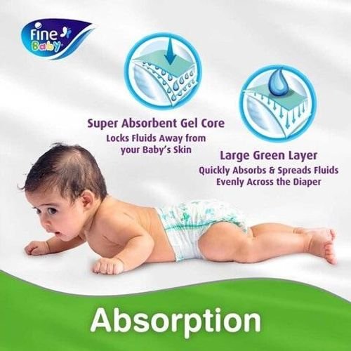 Fine Baby DoubleLock Technology Diapers Size 4 Large 7-14kg Economy Pack White 30 count