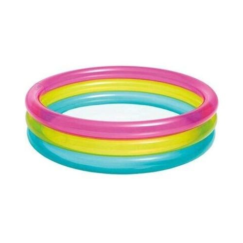 Intex Rainbow 3-Ring Swimming Pool Multicolour 86x86x25cm