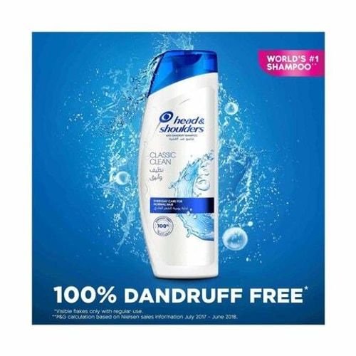 Head And Shoulders Classic Clean Anti-Dandruff Shampoo White 400ml And 200ml