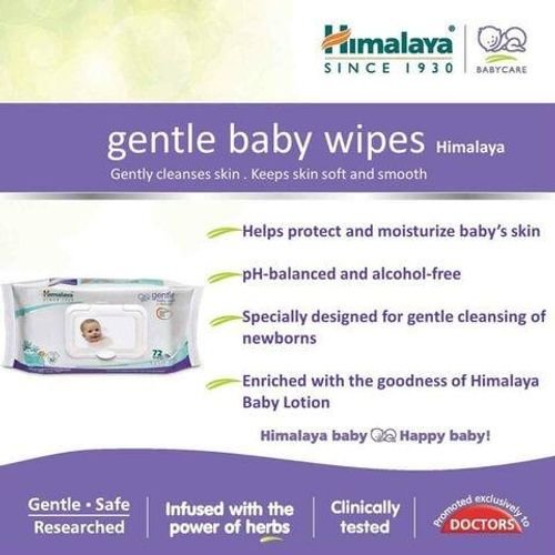 Himalaya Baby Wipes Soothing And Protecting White 56 countx4