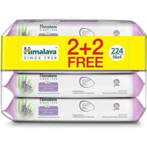 Himalaya Baby Wipes Soothing And Protecting White 56 countx4