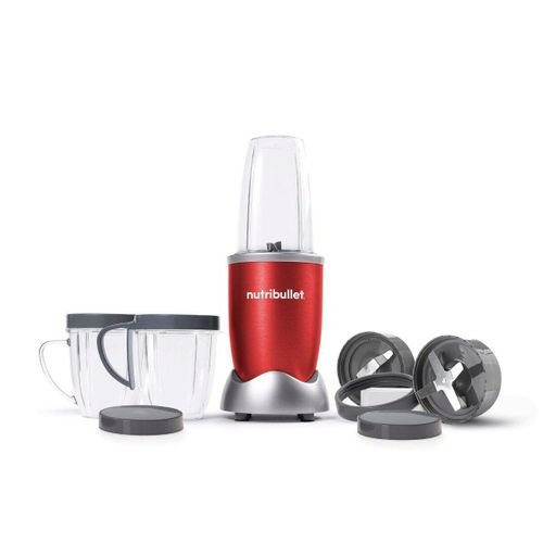 Nutribullet NBR-1212R 600 Watts, 9 Piece Accessories, Multi-Function High Speed Blender, Mixer System with Nutrient Extractor, Smoothie Maker, Red