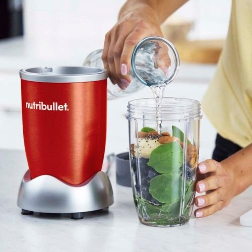 Nutribullet NBR-1212R 600 Watts, 9 Piece Accessories, Multi-Function High Speed Blender, Mixer System with Nutrient Extractor, Smoothie Maker, Red
