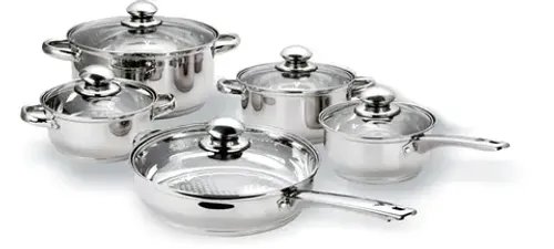 Wilson Stainless Steel Cooking Set With Induction Bottom Silver Pack of 12