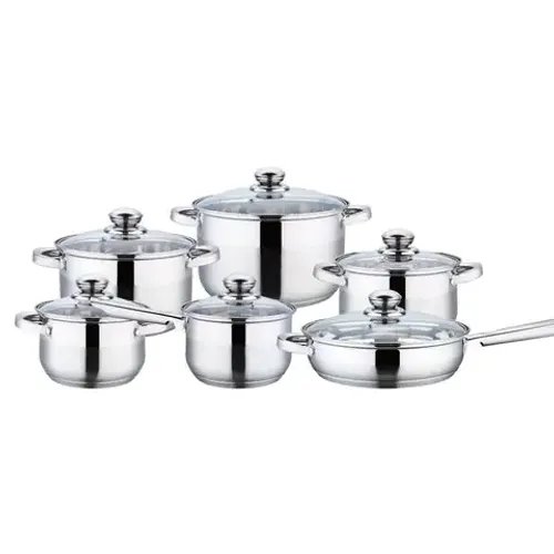 Wilson Stainless Steel Cooking Set With Induction Bottom Silver Pack of 12