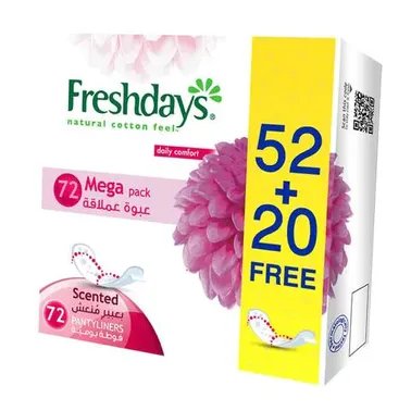 Freshdays Daily Liners Normal Scented 72 pads