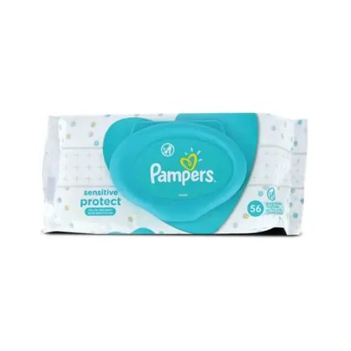 Pampers Sensitive Protect Baby Wipes with 0% Perfumes & Alcohol 56 Wipe Count