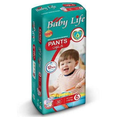 Baby Life Diapers Pants XX Large Size 6 + 18 Kg 32 Pieces
