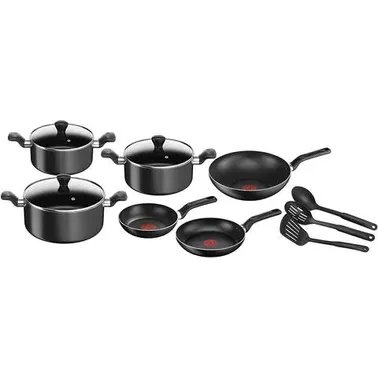 Tefal Super Cook Cookware Set Black Pack of 12
