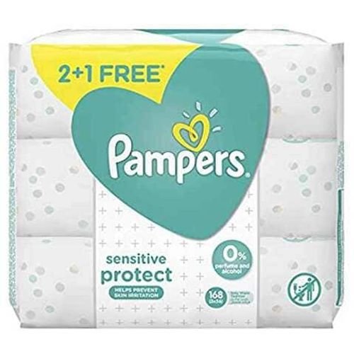 Pampers Wet Wipes Sensitive Protect 56 Wipes 3 Pieces