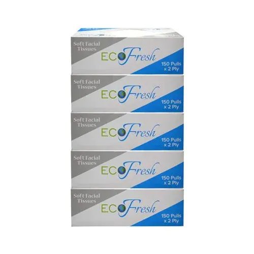 Eco Fresh Facial Tissues White 150 Sheetx5