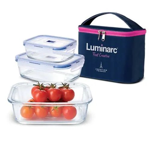 Luminarc food saver 3 pieces + blue bag
