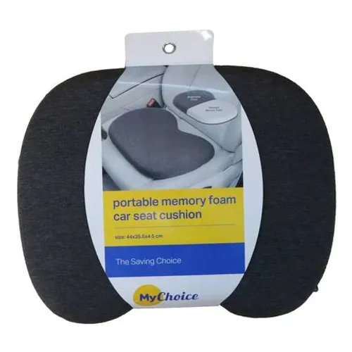 MyChoice Portable Memory Foam Car Seat Cushion Black