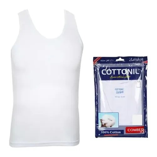 Cottonil white undershirt vest combed XL