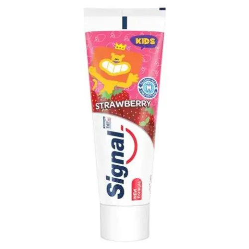 Signal Kids Toothpaste Prevents Tooth Decay & Tooth Cavity Strawberry For Ages 2 to 6 Years 75m