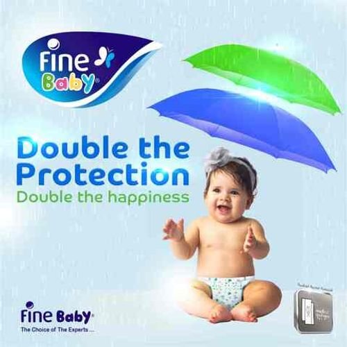 Fine Baby Diapers, Size 3, Medium 4–9kg, Jumbo Pack, 3 packs of 52 diapers, 156 total count