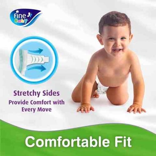 Fine Baby Diapers, Size 3, Medium 4–9kg, Jumbo Pack, 3 packs of 52 diapers, 156 total count