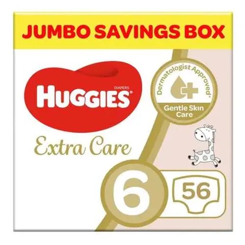 Huggies 6 extra care jumbo box 15+kg x 56 pieces