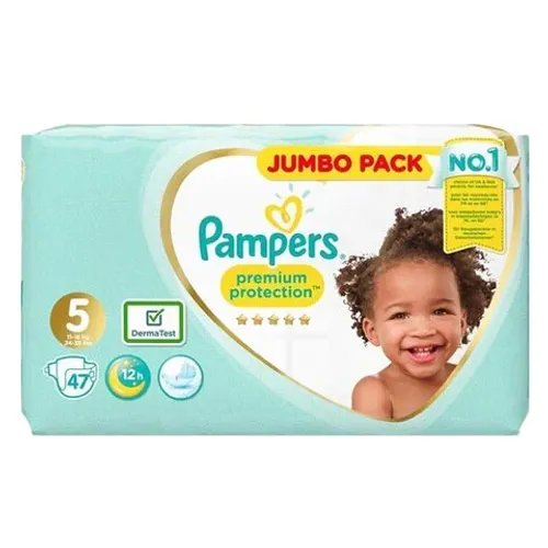 Pampers Premium Care Diaper Size 5 Jumbo Pack 47 Count