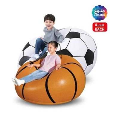 Bestway Beanless Beanbag Filled With Air Football or Basketball Design 114 x 112 x 66cm