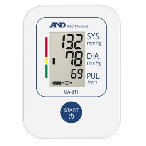 A&D Medical Upper Arm Blood Pressure Monitor, White, UA-611