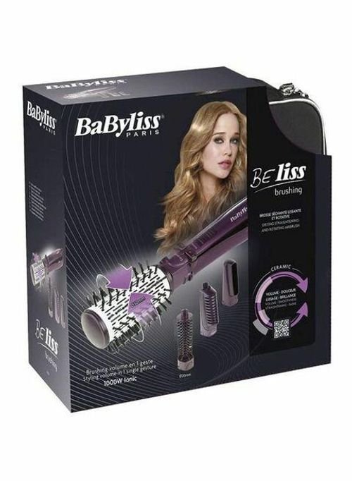 BaByliss - Hair Styler Brush With 4 Attachments Purple/White