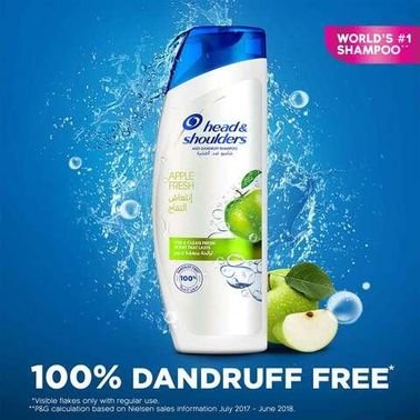 Head & Shoulders Apple Fresh Anti-Dandruff Shampoo White 400ml