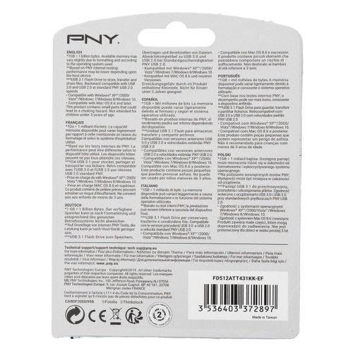 PNY Flash Drive 3.1 ATT431KK 512GB